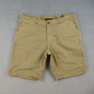 Paperbacks Mens Size 34 Khaki Tan Chino Shorts Stretch Cotton Casual 3487